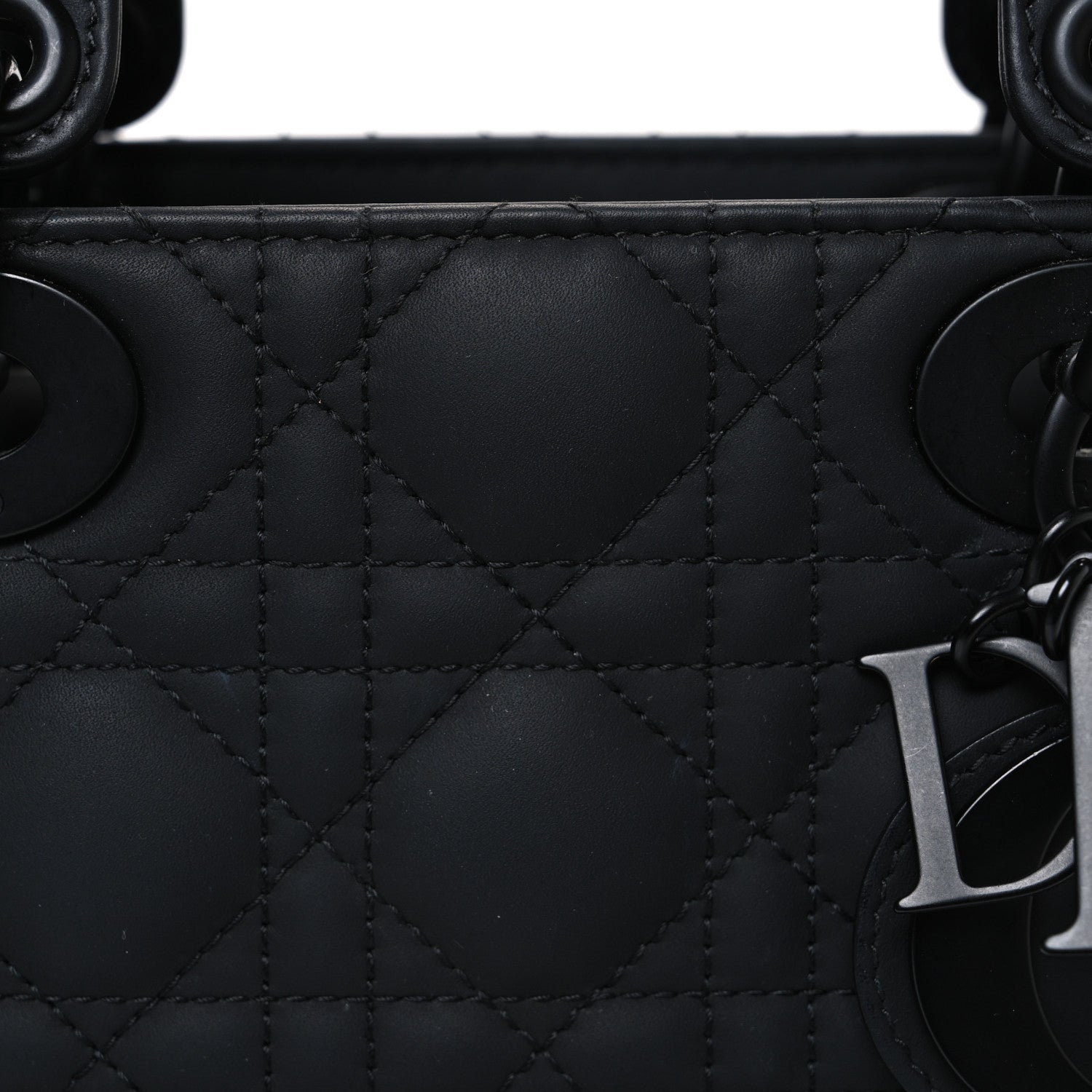Ultra Matte Calfskin Cannage Small My ABCDior Lady Dior Black