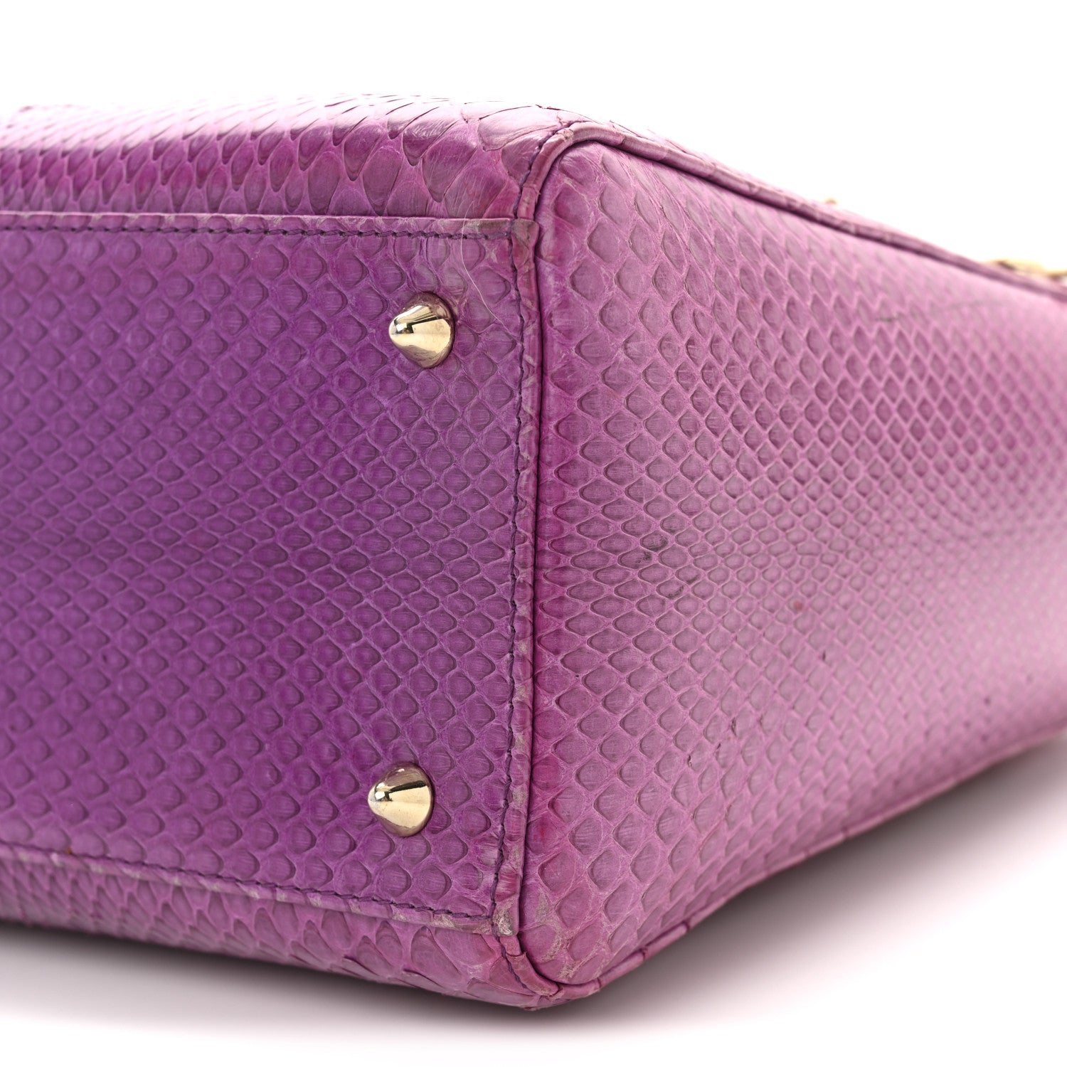 Snakeskin Medium Lady Dior Purple