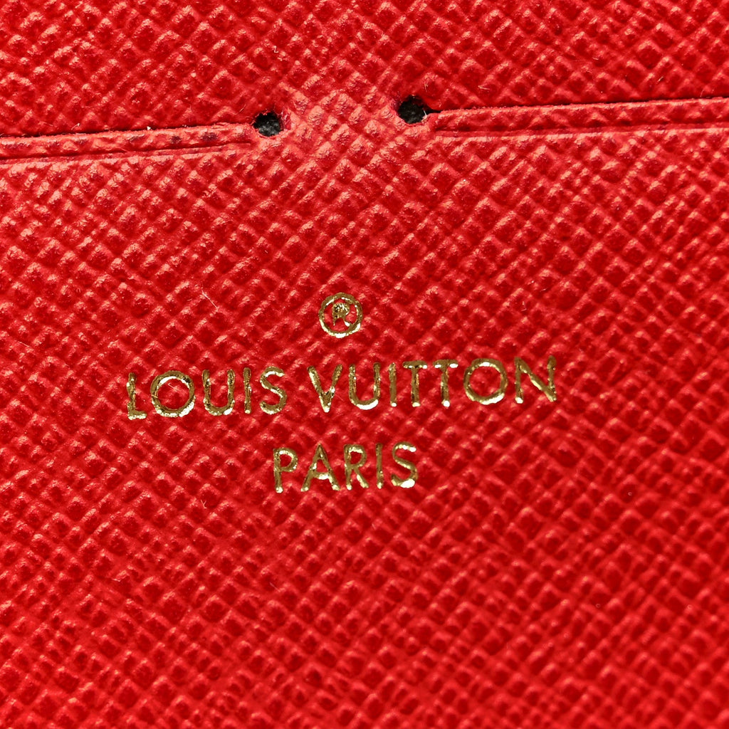 Damier Ebene Clemence Wallet Cherry