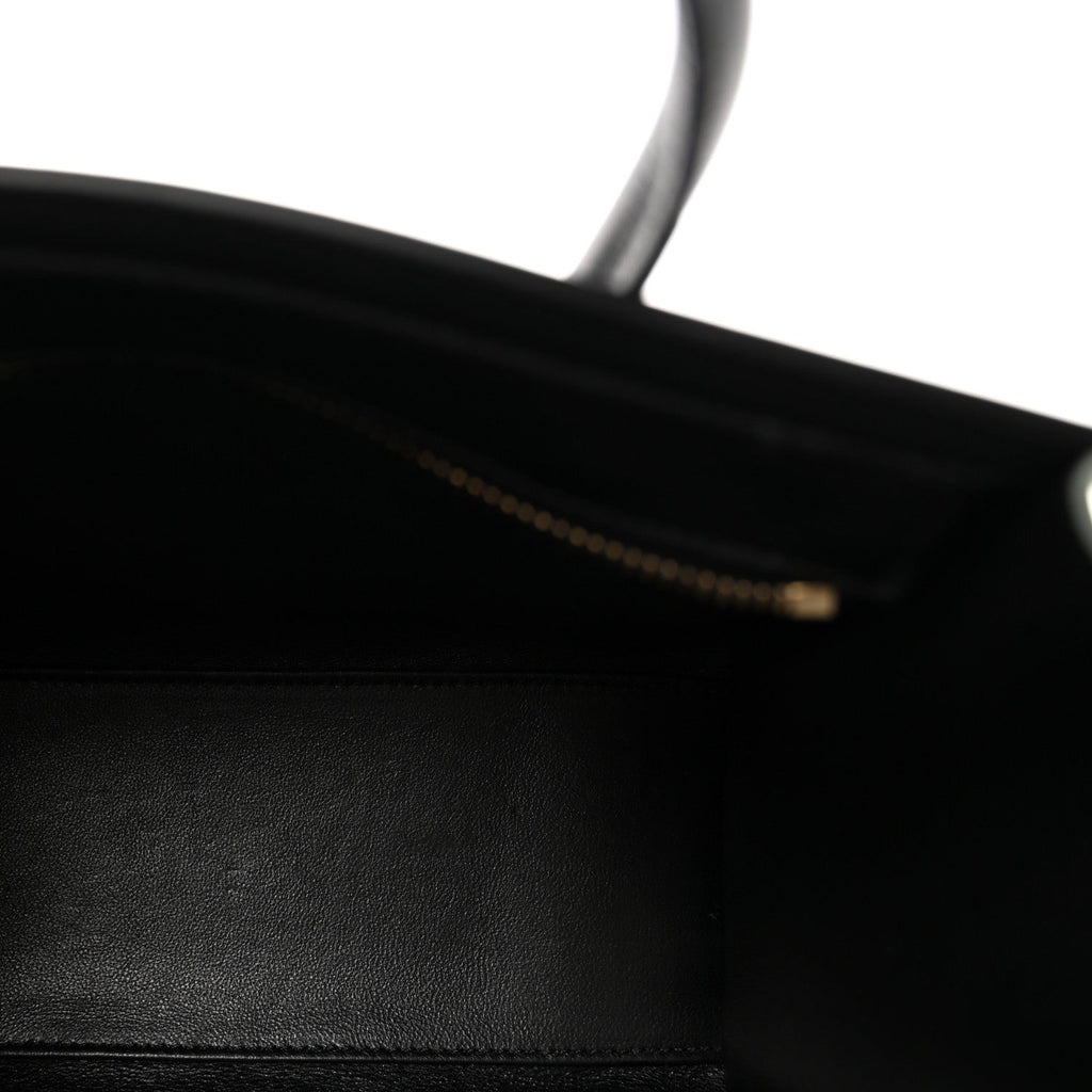 Baby Grained Calfskin Nano Tri-Color Luggage Zinc Almond