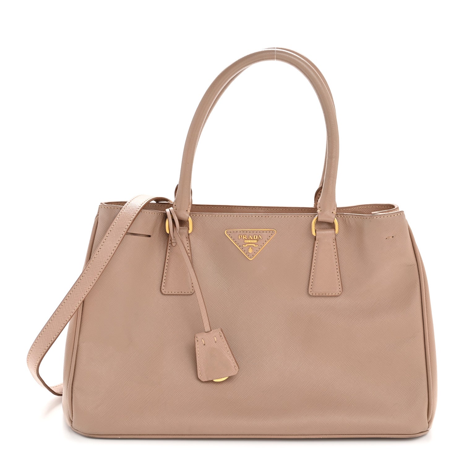 Saffiano Lux Medium Tote Cammeo