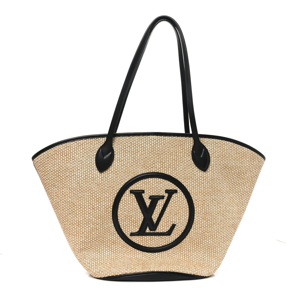 Raffia Saint Jacques Tote Black