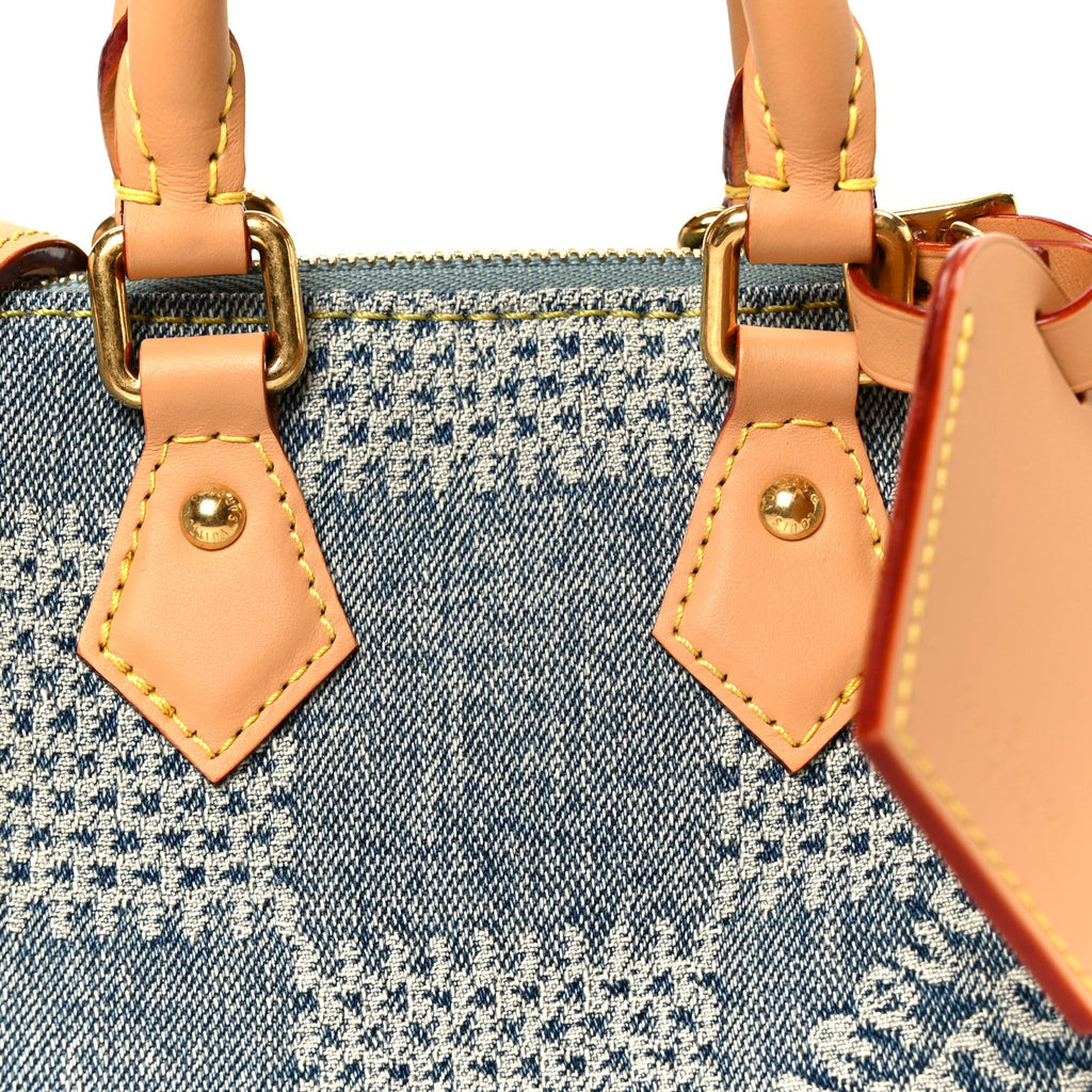 Damier Denim 3D Speedy Bandouliere 18 Bleu
