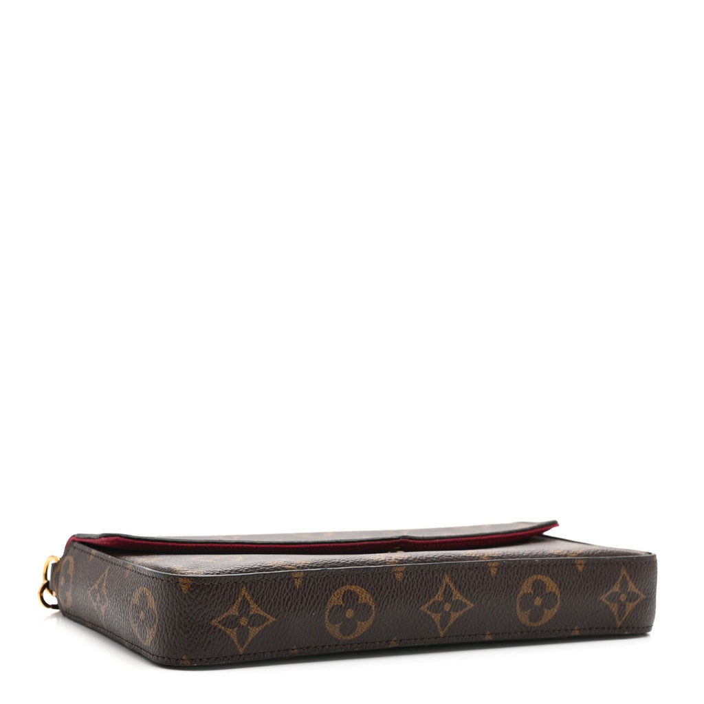 Monogram Pochette Felicie Chain Wallet Fuchsia
