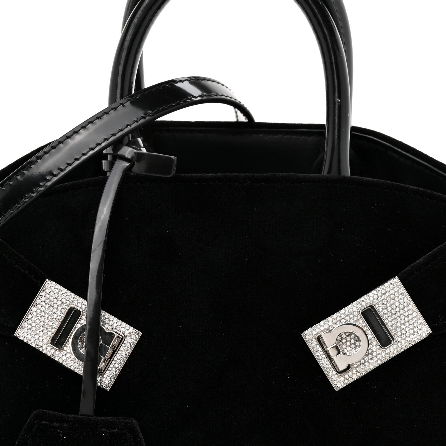 Velvet Strass XS Hug Bag Black