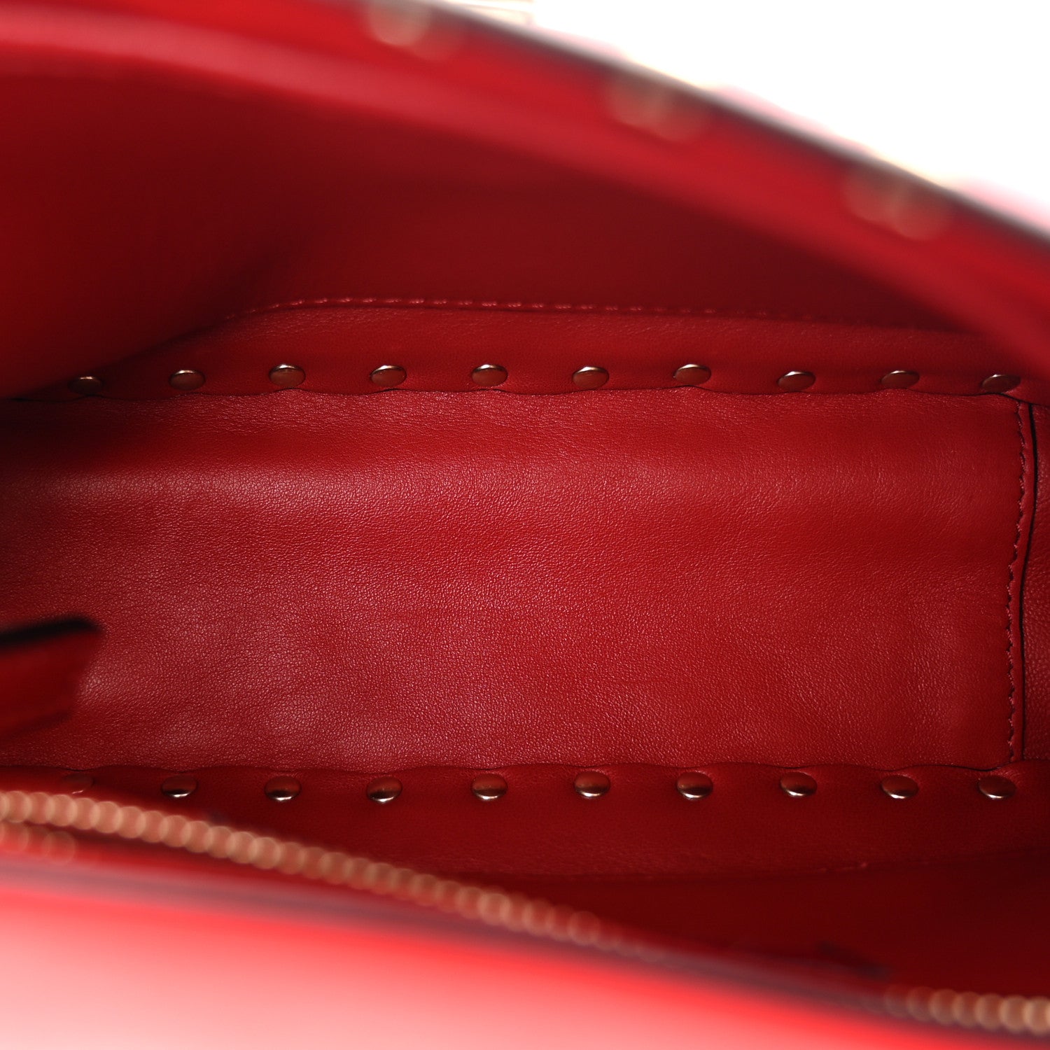 Nappa Medium Rockstud Spike Shoulder Bag Rosso Valentino