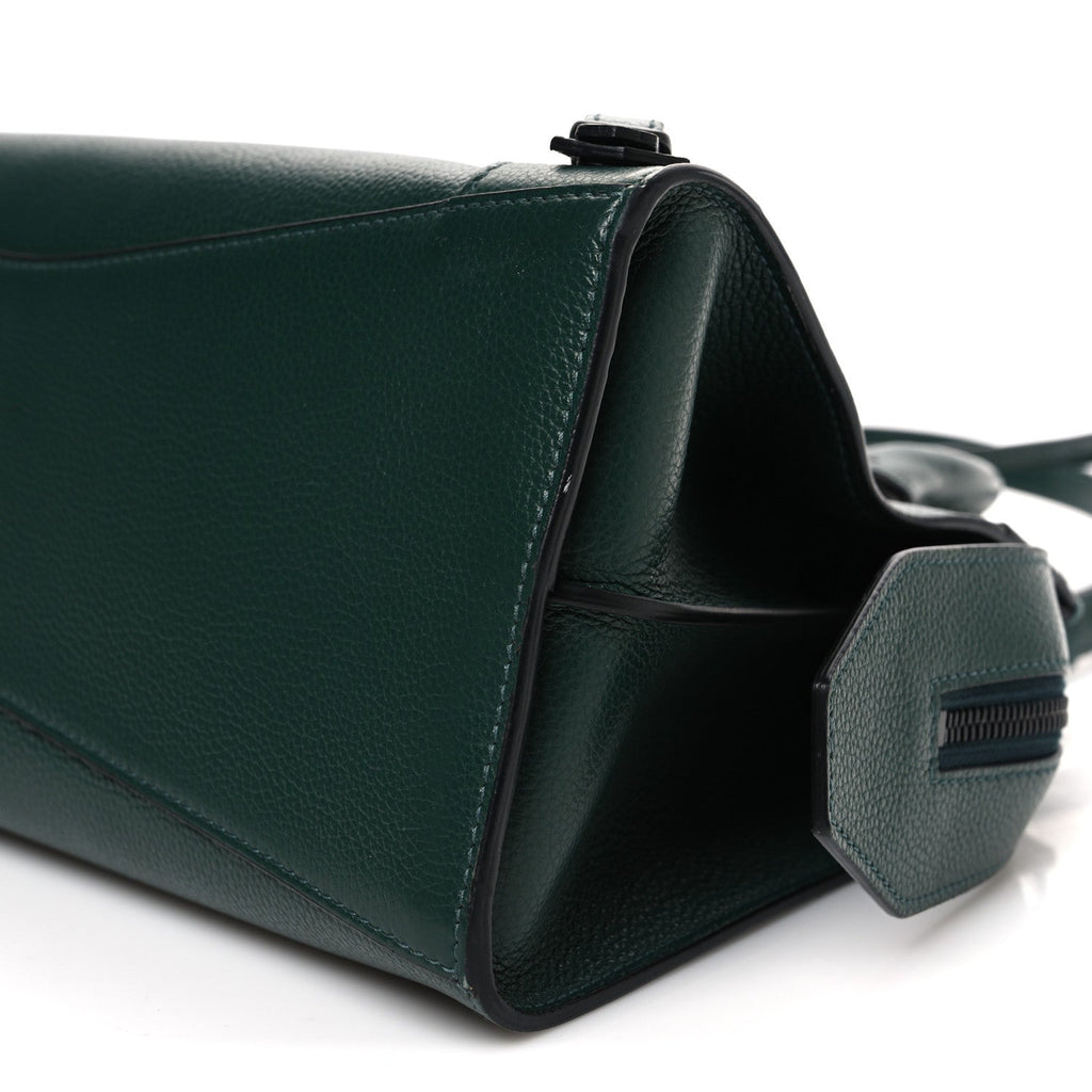 Grained Calfskin Neo Classic Matte Black Hardware S City Forest Green