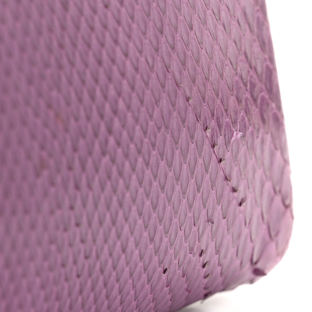 Snakeskin Medium Lady Dior Purple