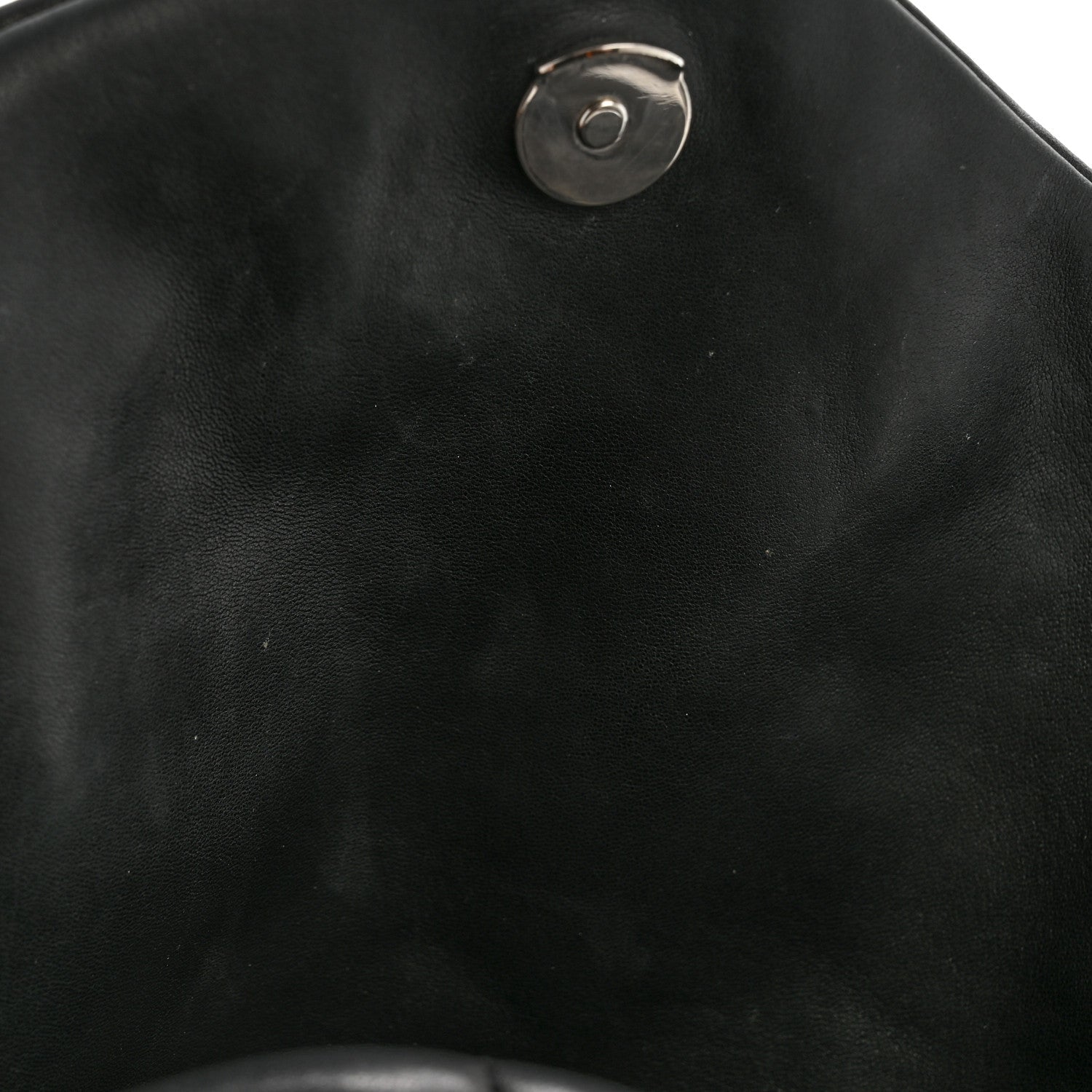 Lambskin Quilted Medium Loulou Puffer Monogram Chain Satchel Black