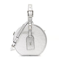 Metallic Epi Petite Boite Chapeau Silver