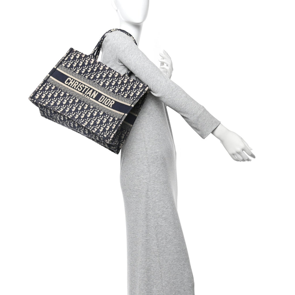 Oblique Medium Book Tote Blue Multicolor