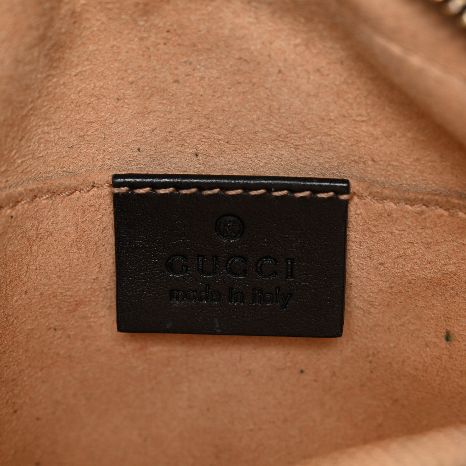 Calfskin Matelasse Mini GG Marmont Chain Shoulder Bag Black