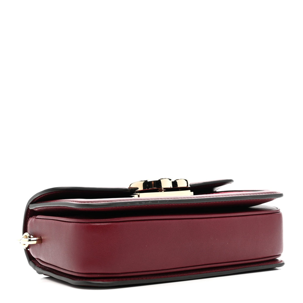 Crepe Wool Silk GG Monogram Go Small Shoulder Bag Rosso Ancora