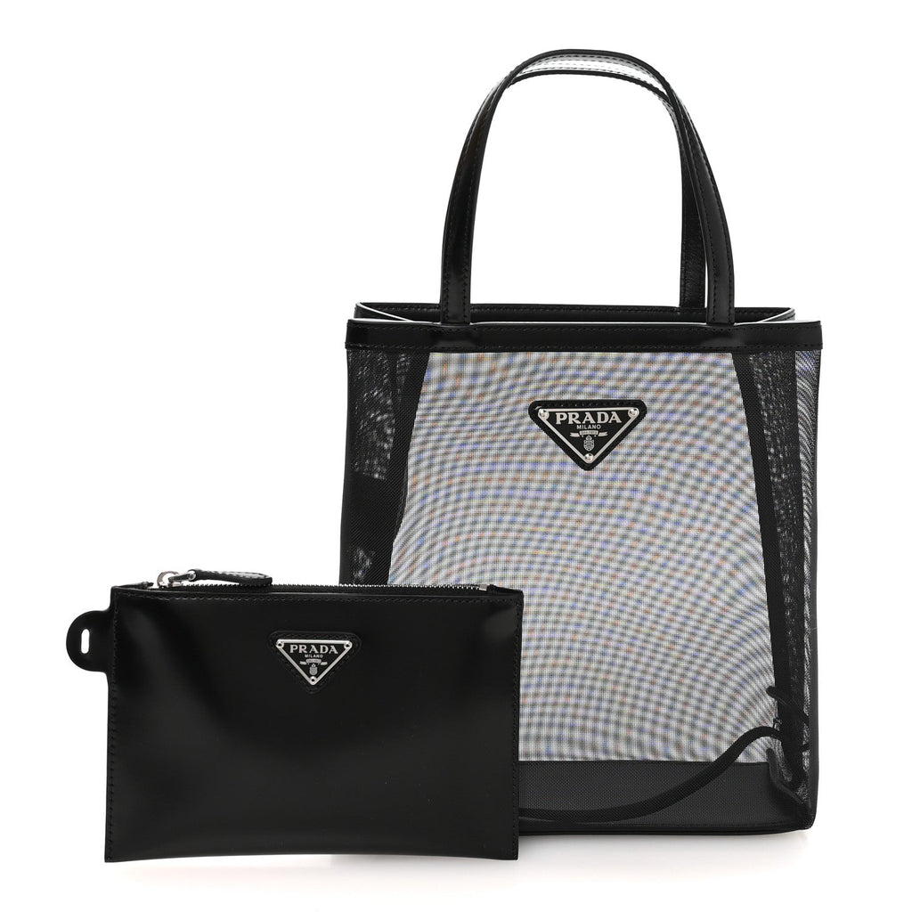 Mesh Small Tote Bag Black