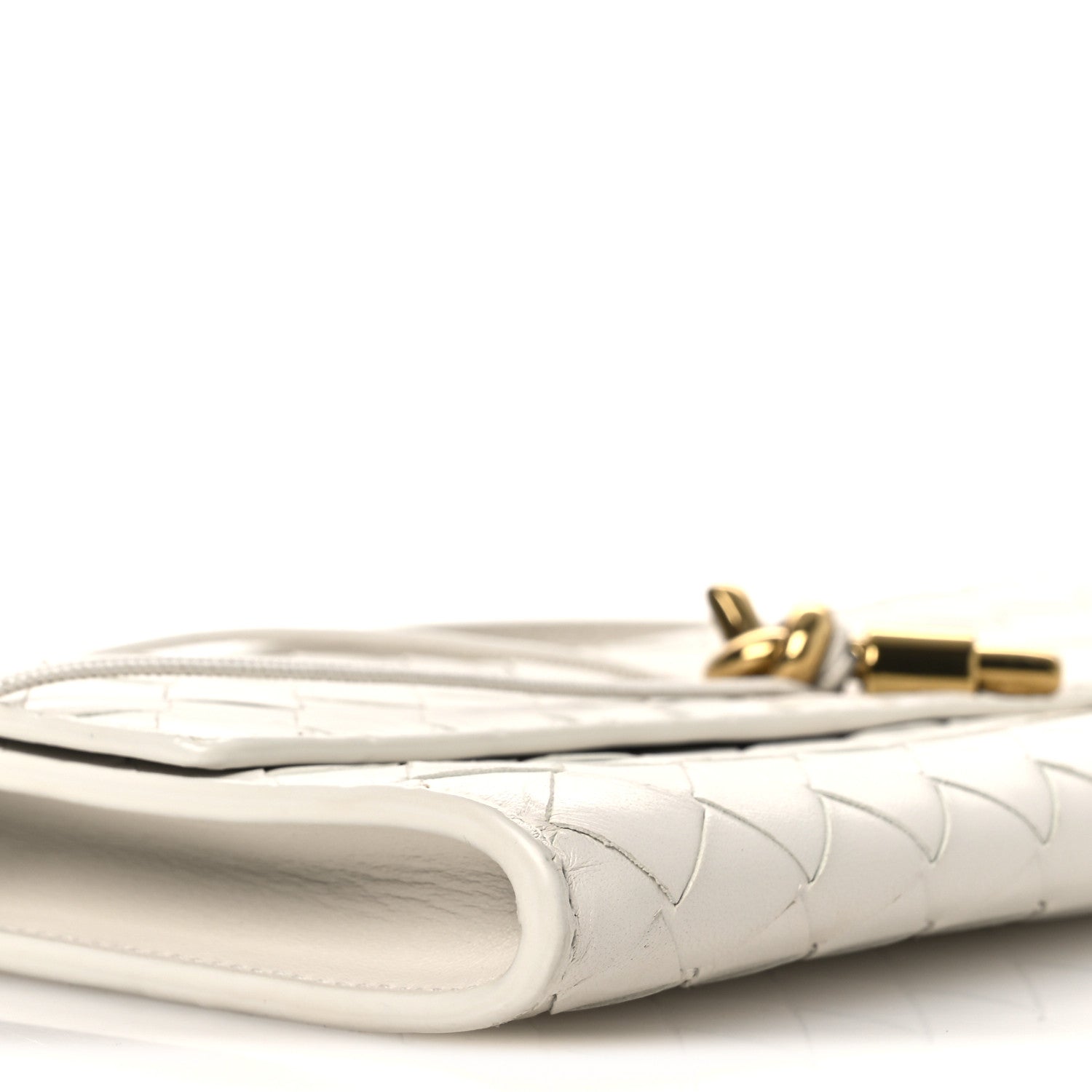Nappa Intrecciato Long Andiamo Top Handle Clutch Sea Salt