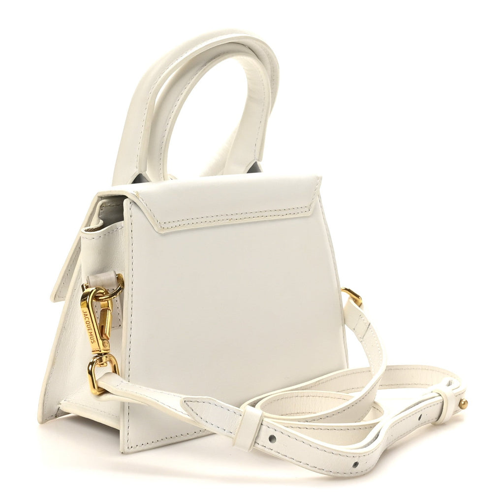 Smooth Calfskin Le Chiquito Noeud White