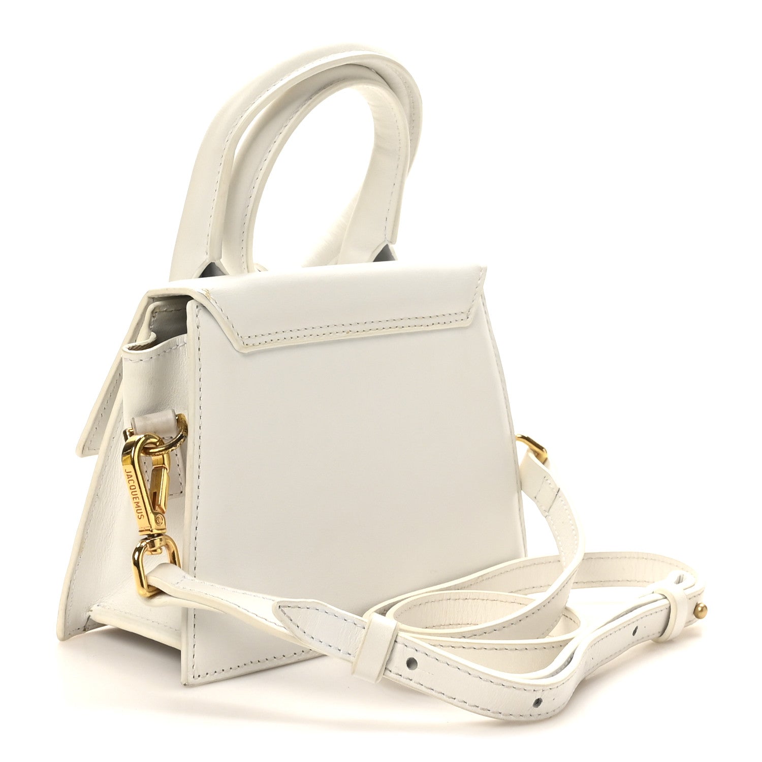 Smooth Calfskin Le Chiquito Noeud White