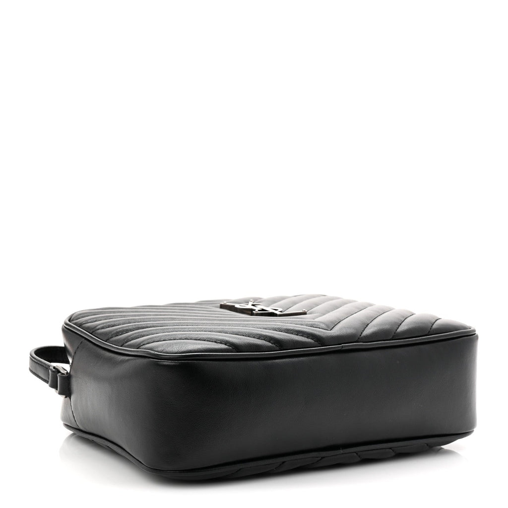 Calfskin Matelasse Monogram Lou Camera Bag Black