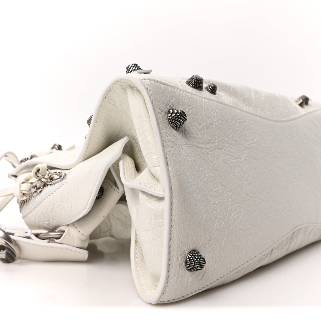 Agneau Arena Small Neo Cagole City Handbag Optic White