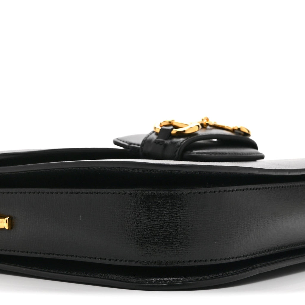 Azalea Calfskin Horsebit 1955 Shoulder Bag Black
