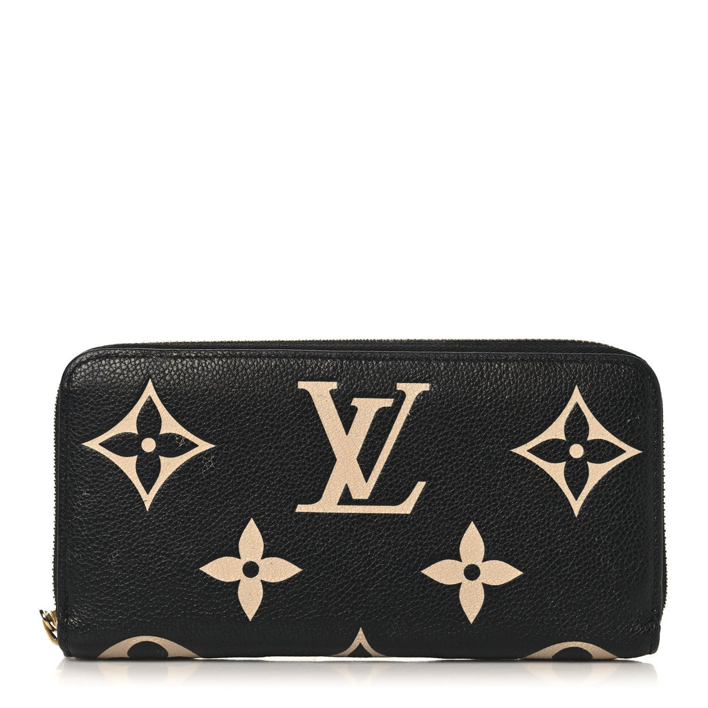 Empreinte Monogram Giant Zippy Wallet Black Beige
