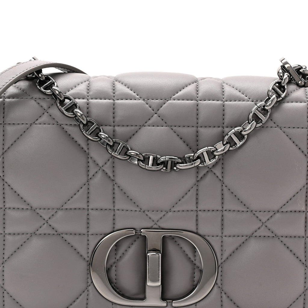 Calfskin Macrocannage Medium Caro Bag Iron Grey