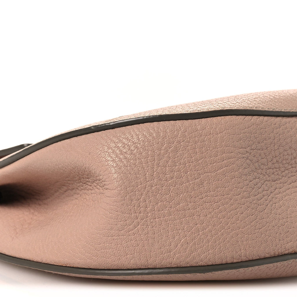 Grained Lambskin Drew Shoulder Bag Cement Pink