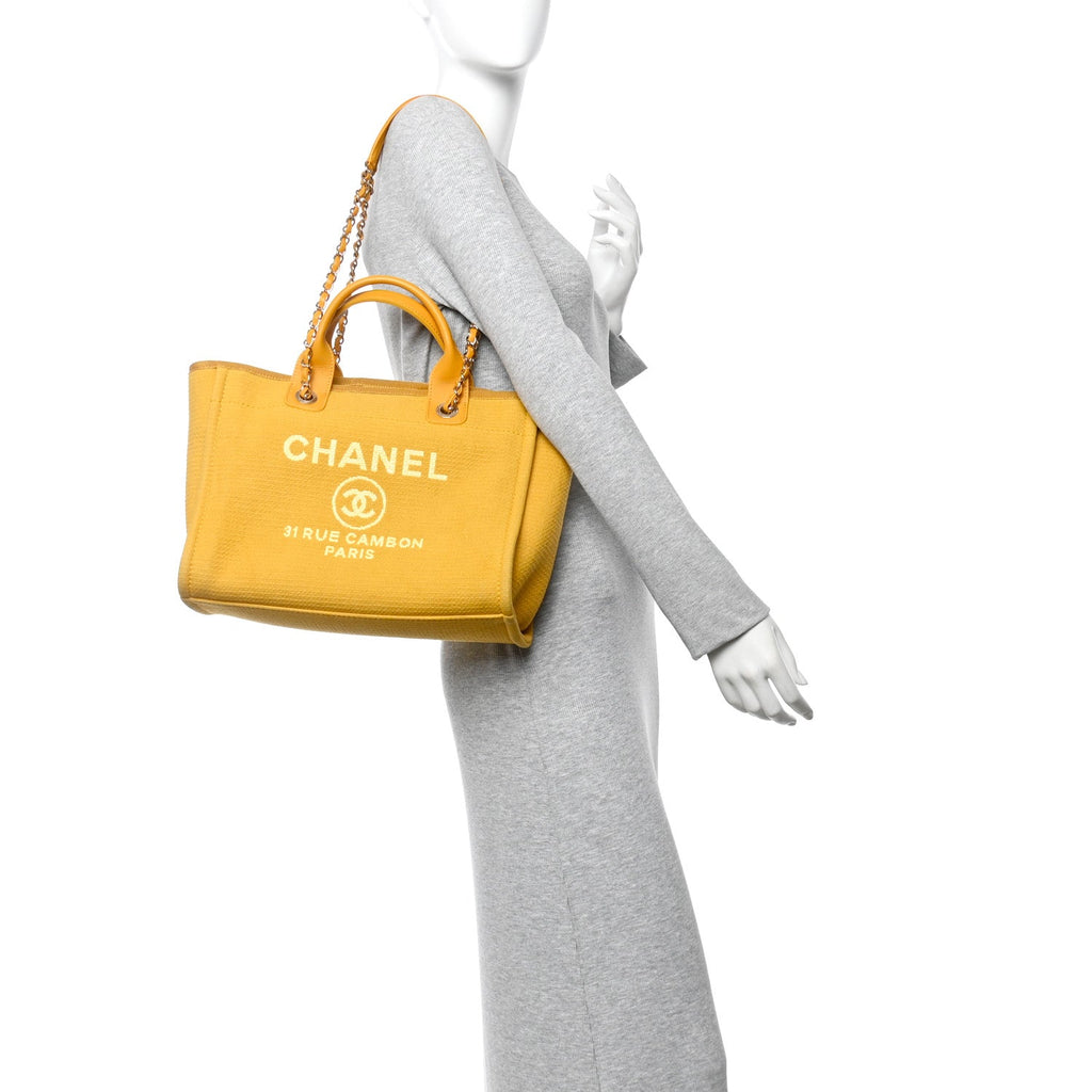 Mixed Fibers Small Deauville Tote Yellow