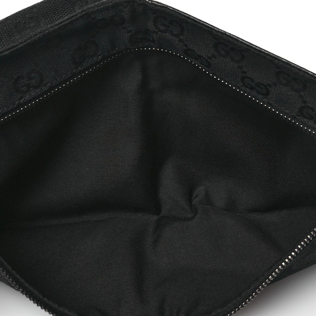 GG Monogram Double Pocket Belt Bag Black