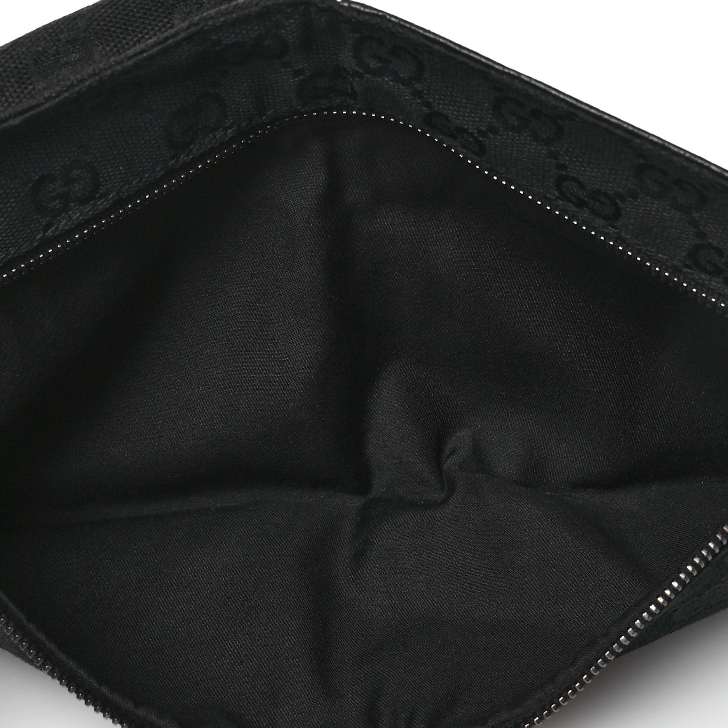 GG Monogram Double Pocket Belt Bag Black