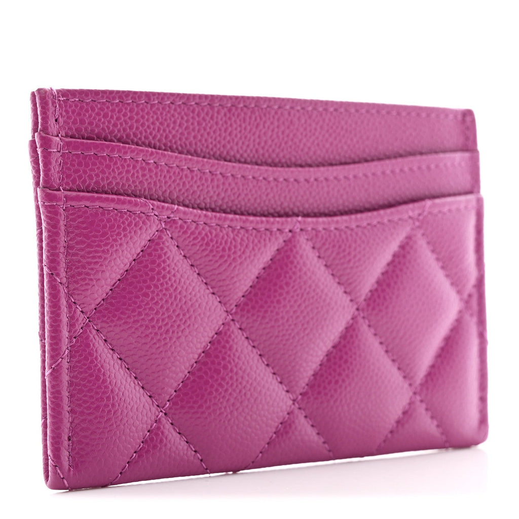 Caviar Quilted  Holder Purple