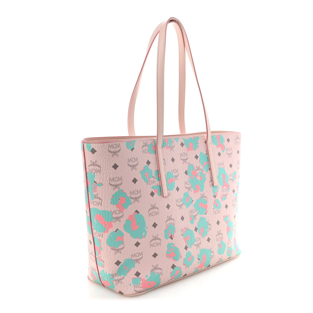 Visetos Leopard Print Medium Anya Shopper Tote  Pink