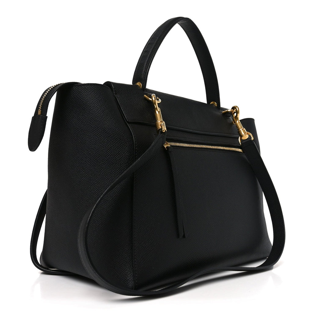 Grained Calfskin Mini Belt Bag Black