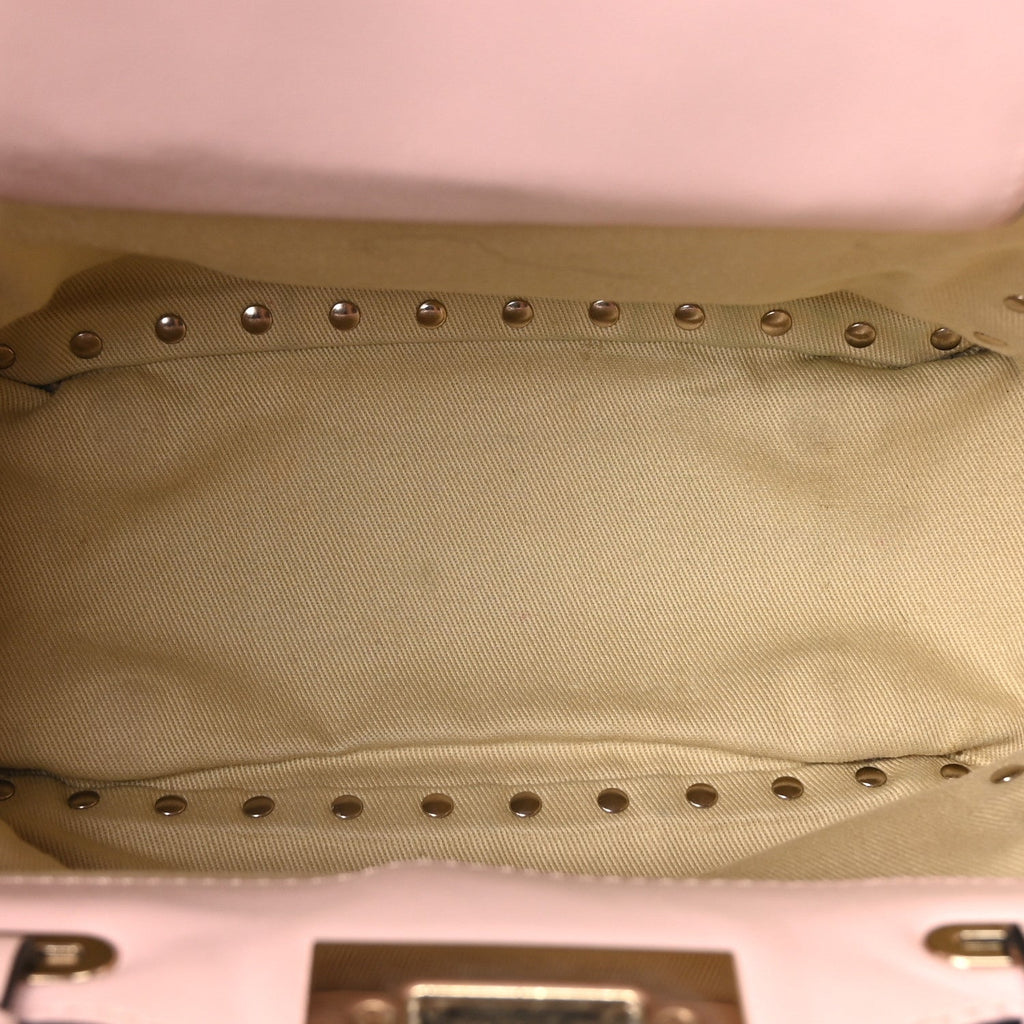 Vitello Mini Rockstud Tote Water Rose