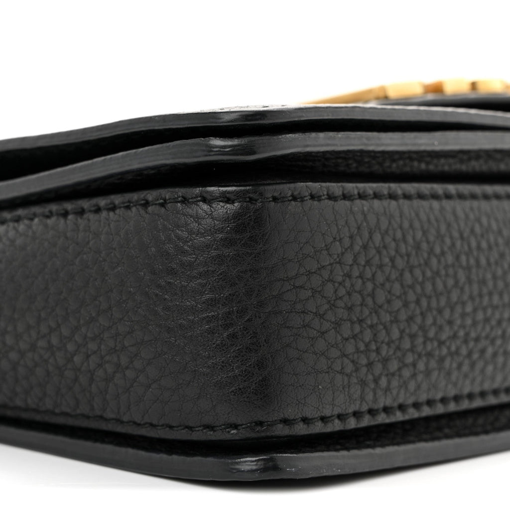 Grained Calfskin Dio(r)evolution Flap Bag Black