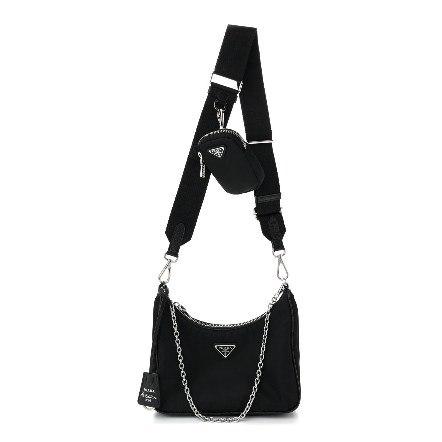 Nylon Re-Edition 2005 Shoulder Bag Black
