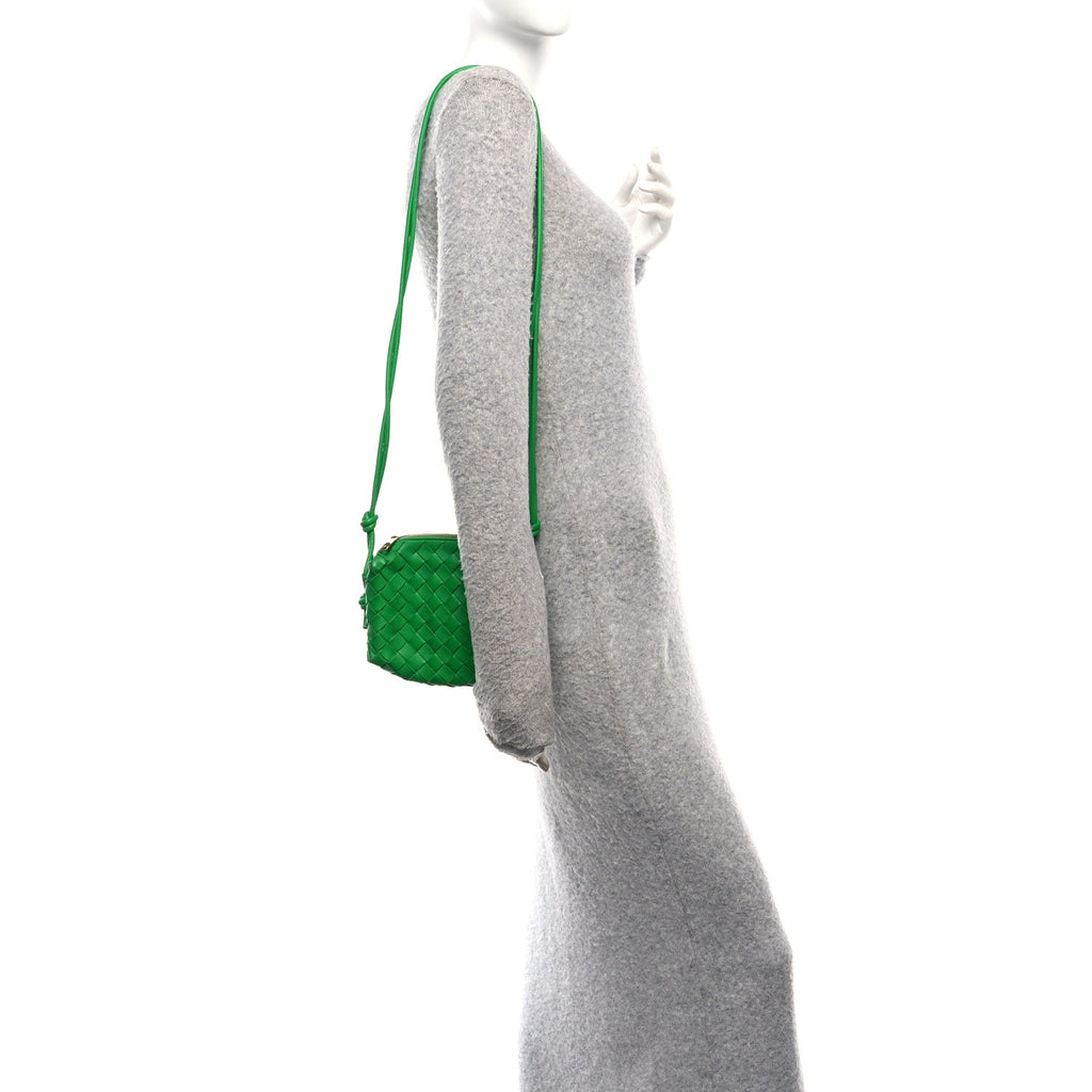 Nappa Intrecciato Mini Loop Camera Bag Parakeet