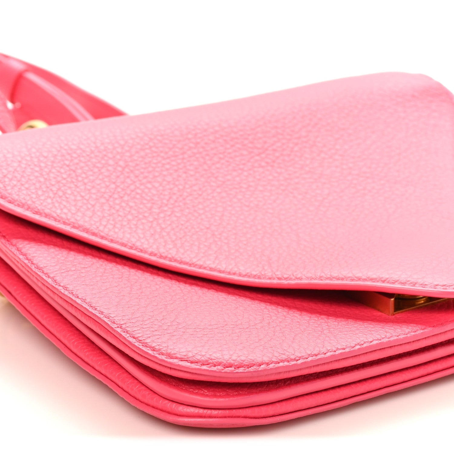 Calfskin Mount Envelope Bag Pink