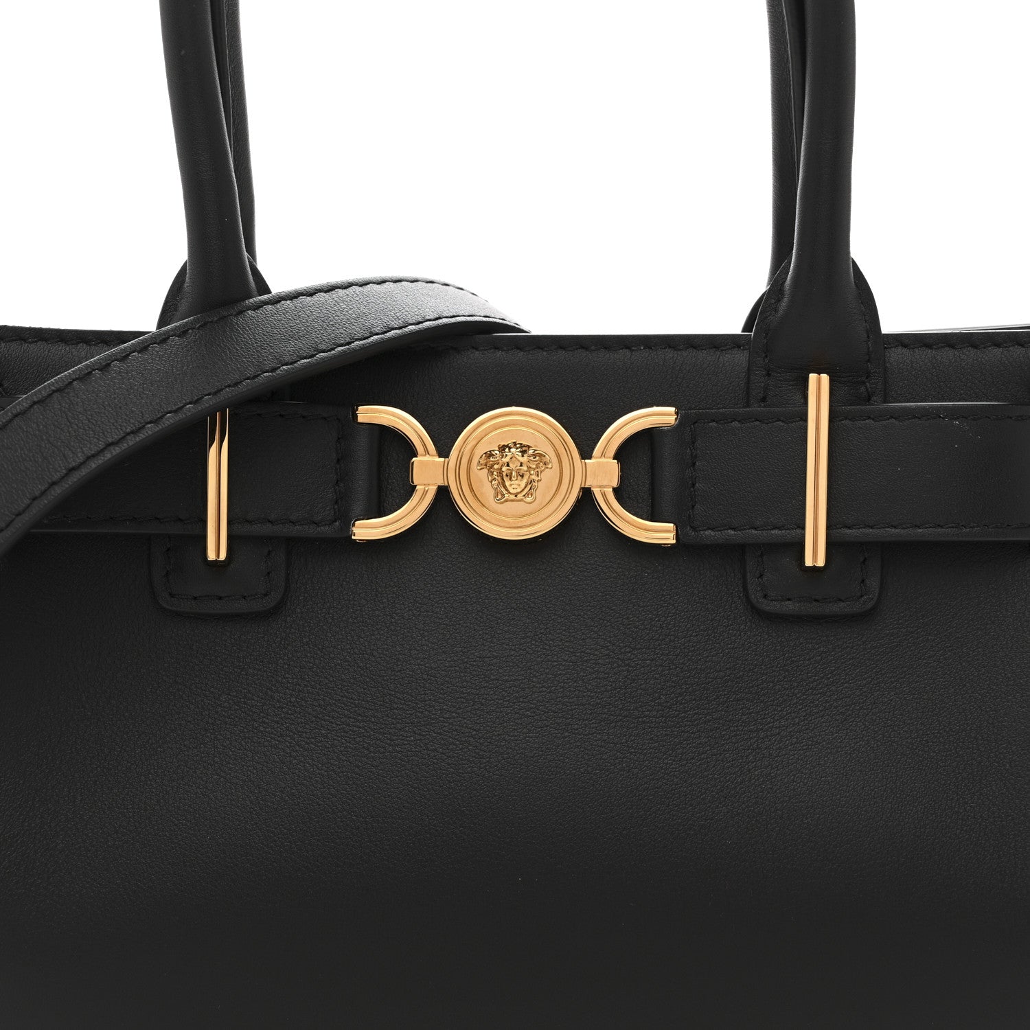 Calfskin Small Medusa '95 Tote Bag Black