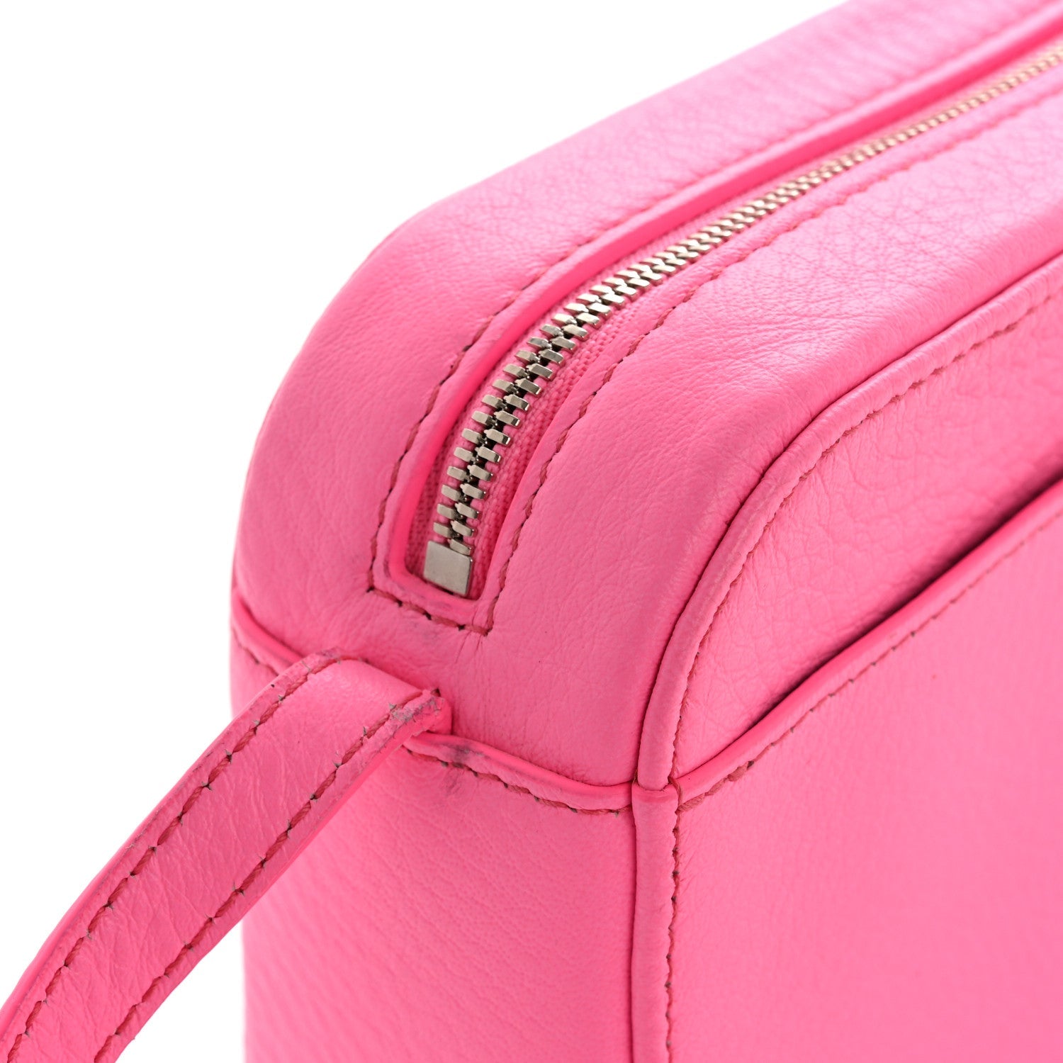 Calfskin Kittens Logo XS Everyday Camera Bag Acid Pink