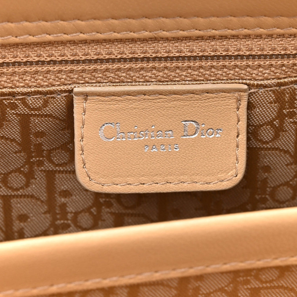 Lambskin Cannage Soft Lady Dior East West Beige
