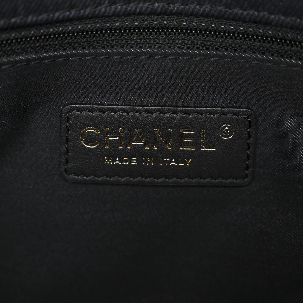 Denim Quilted Denim Mood Large Flap Black Multicolor