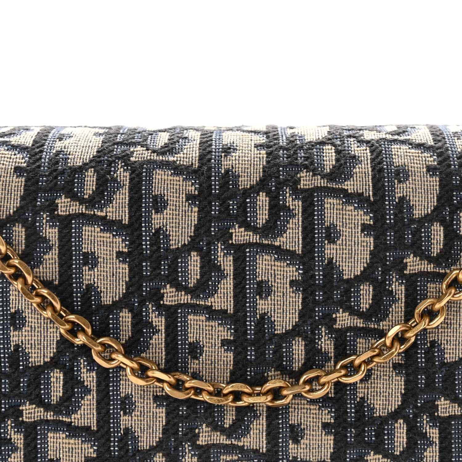 Oblique Saddle Chain Pouch Blue