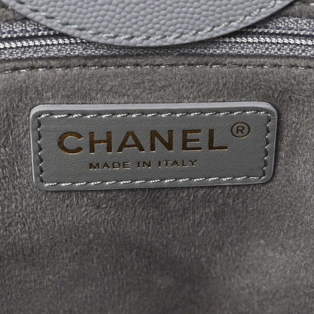 Caviar Studded Small Deauville Tote Grey