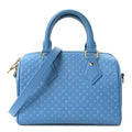 Calfskin Nanogram Embossed Speedy Bandouliere 20 Blue