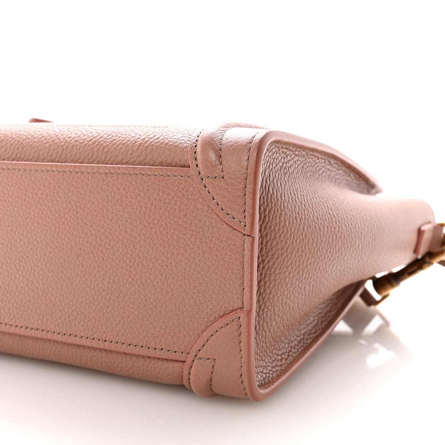 Drummed Calfskin Nano Luggage Antique Rose