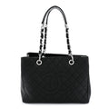 Caviar Quilted Grand Shopping Tote GST Black