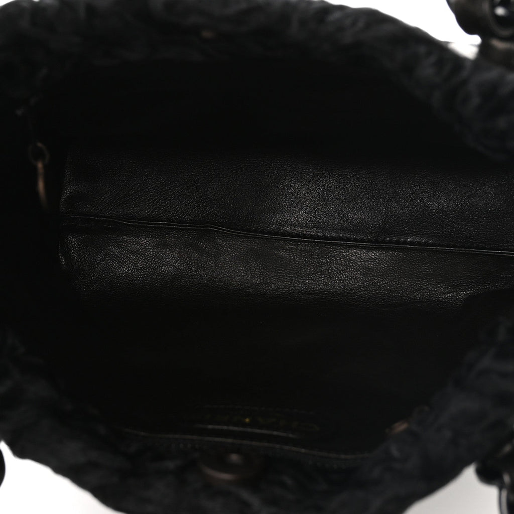 Persian Lamb Fur Tote Black