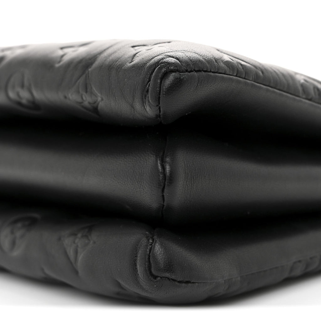 Lambskin Embossed Monogram Coussin PM Black