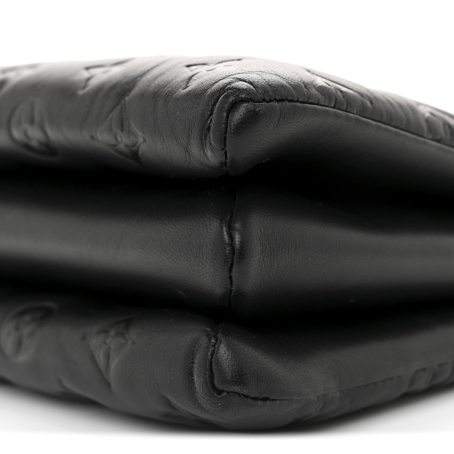 Lambskin Embossed Monogram Coussin PM Black